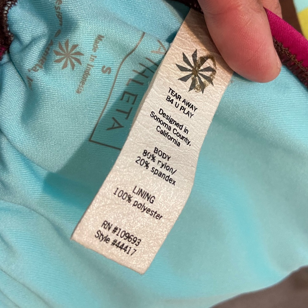 ATHLETA MultiColor Pattern Bikini Top - Picture 3 of 3
